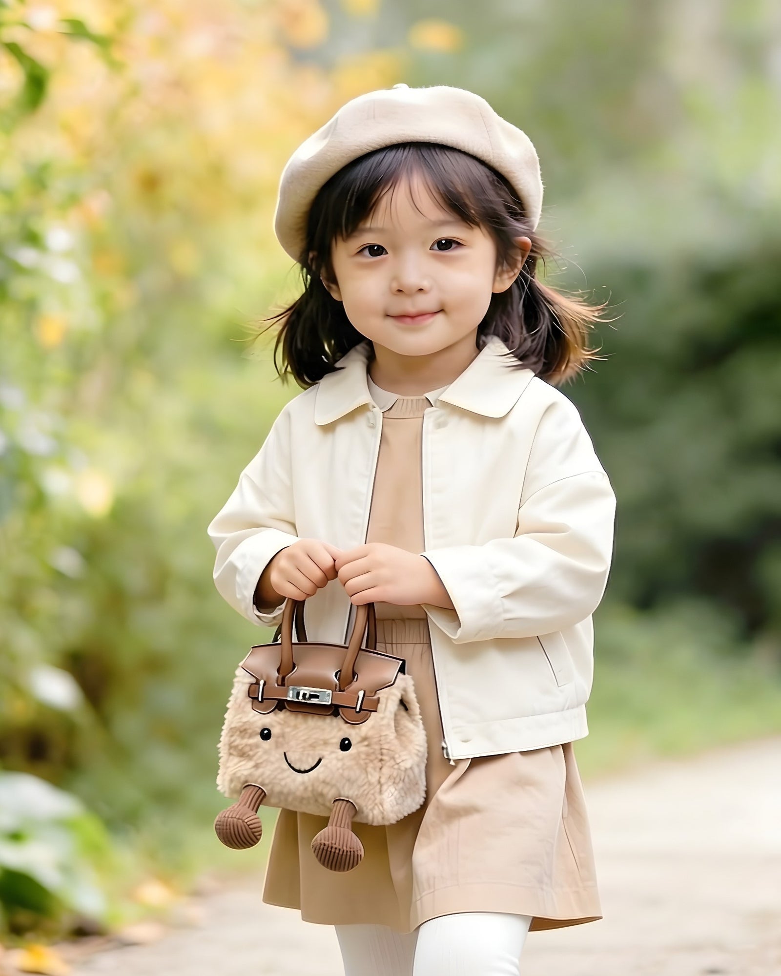 A girl with Little Lady Bag 
