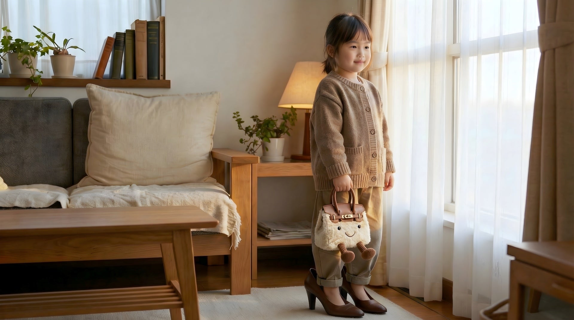 A girl with Little Lady Bag 